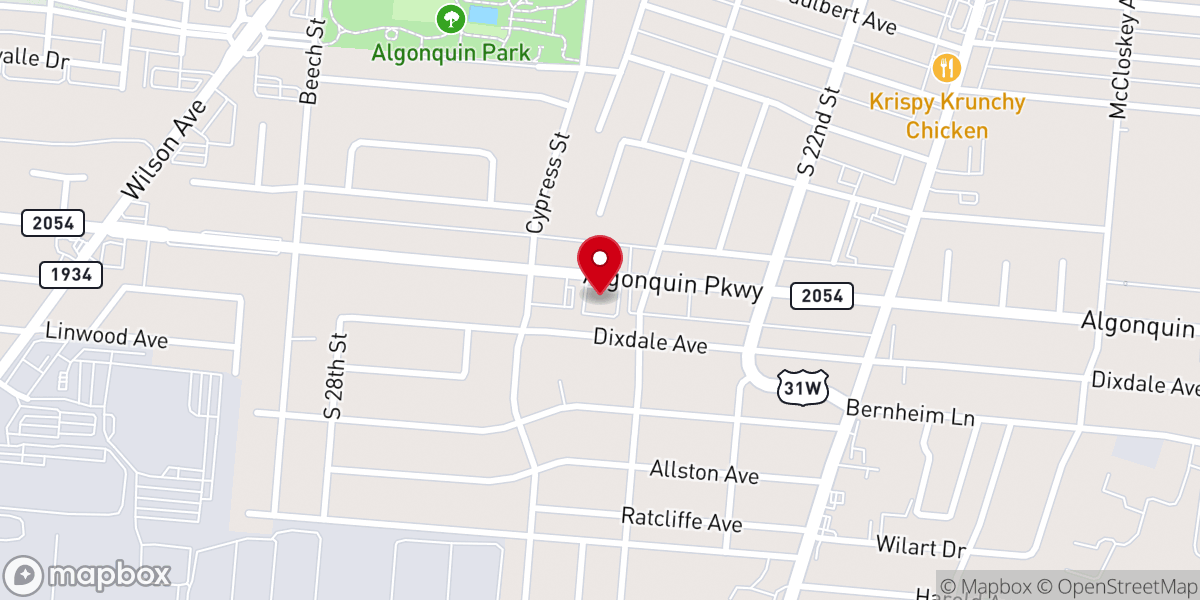Map showing location of Southern Star Baptist Church