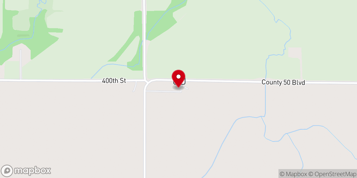 Map showing location of Minneola Church