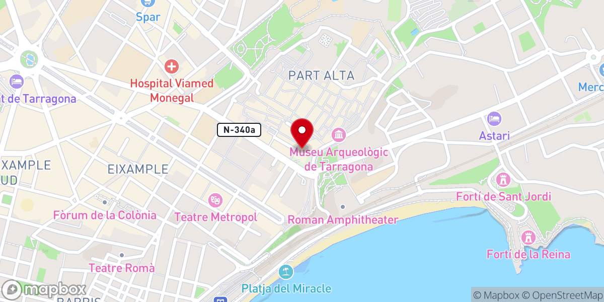 Map showing location of Circo Romano de Tarragona