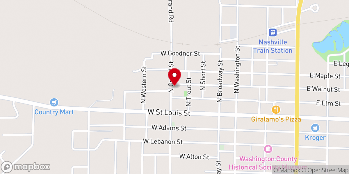 Map showing location of Trinity Lutheran Church