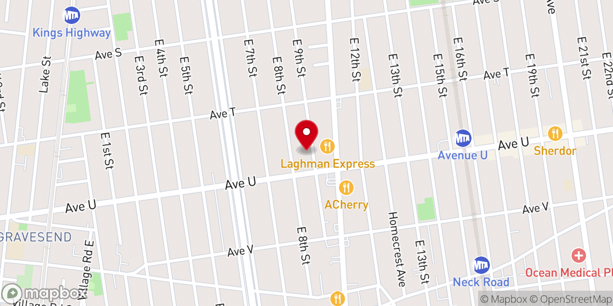 Map showing location of Magen Abraham of Brooklyn