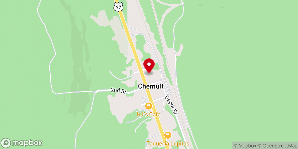 Map showing location of Chemult Bible Fellowship