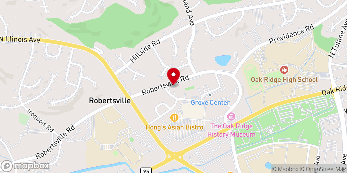 Map showing location of Kairos Oak Ridge