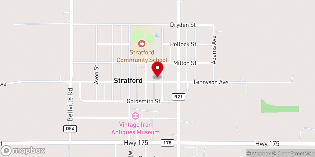 Map showing location of Calvary United Methodist Church