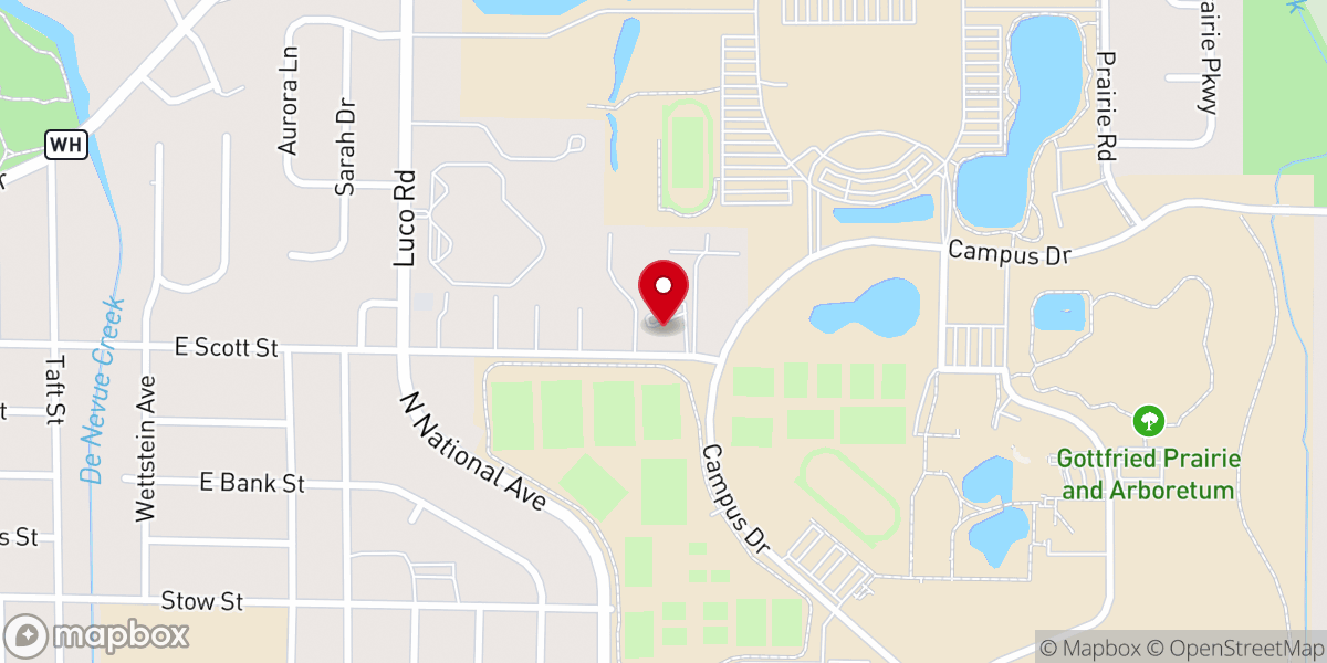 Map showing location of First Baptist Church Of Fond Du Lac