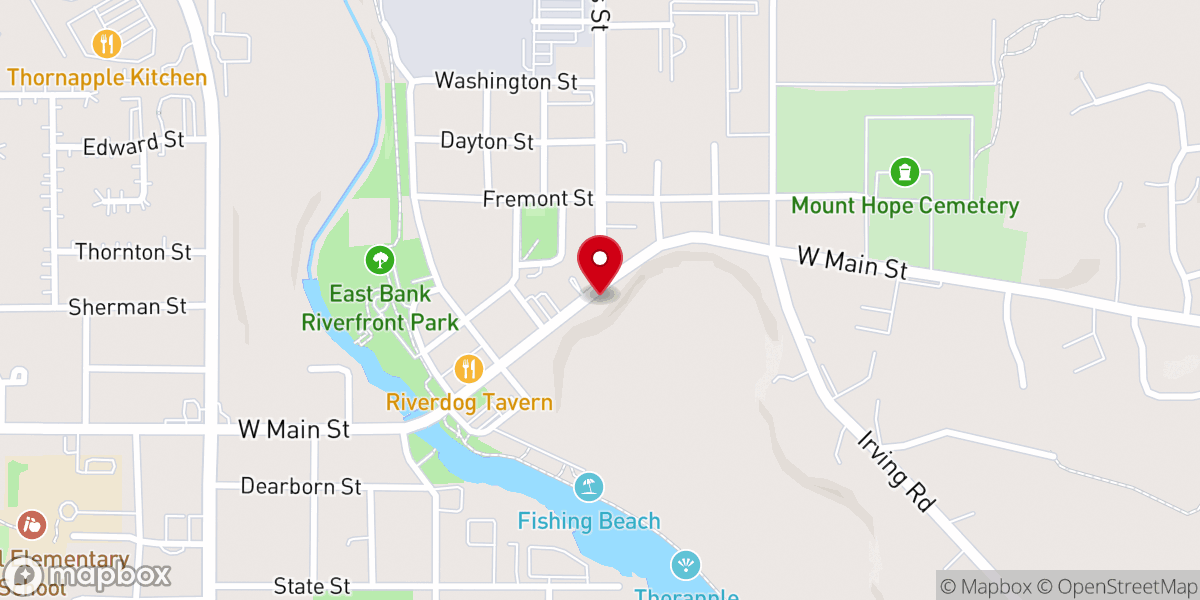 Map showing location of Most Holy Rosary Church