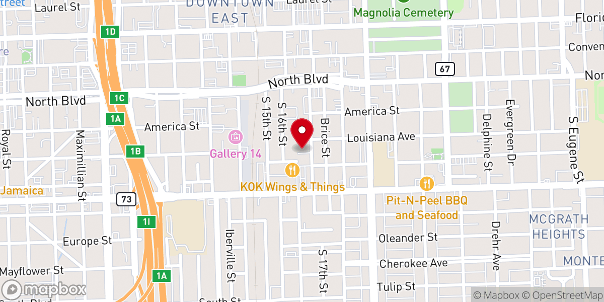 Map showing location of Little Rock Baptist Church