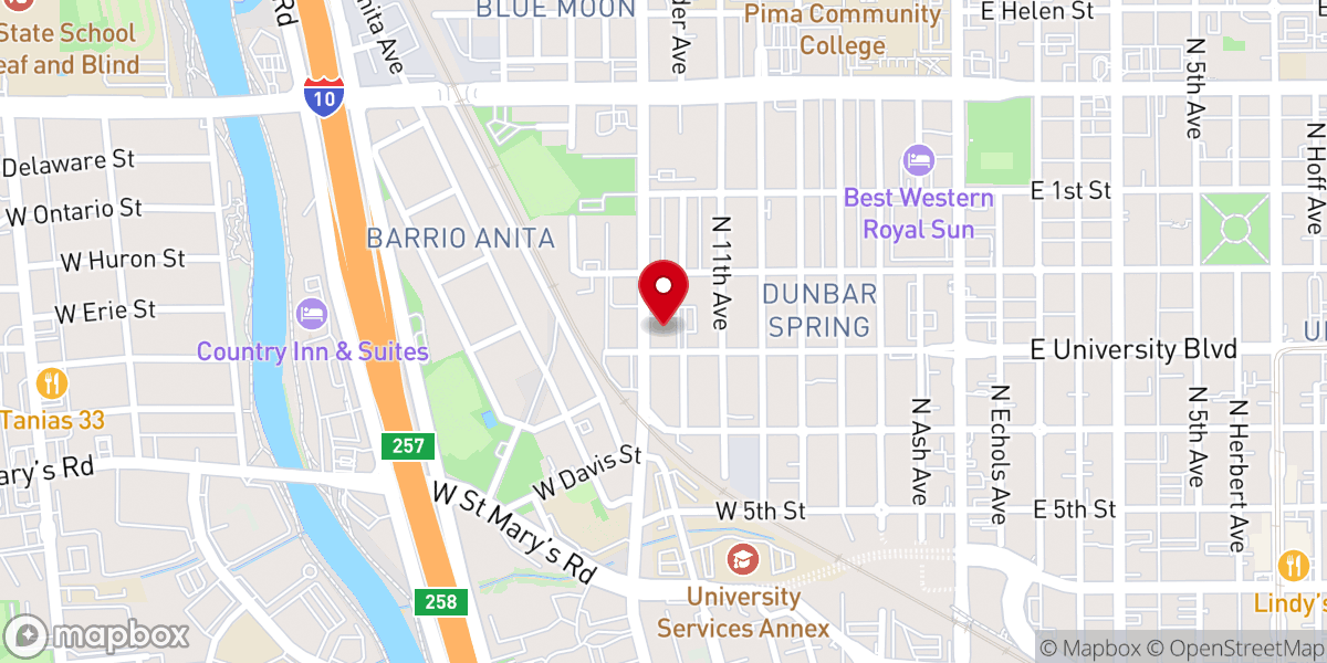 Map showing location of St. Gianna Oratory