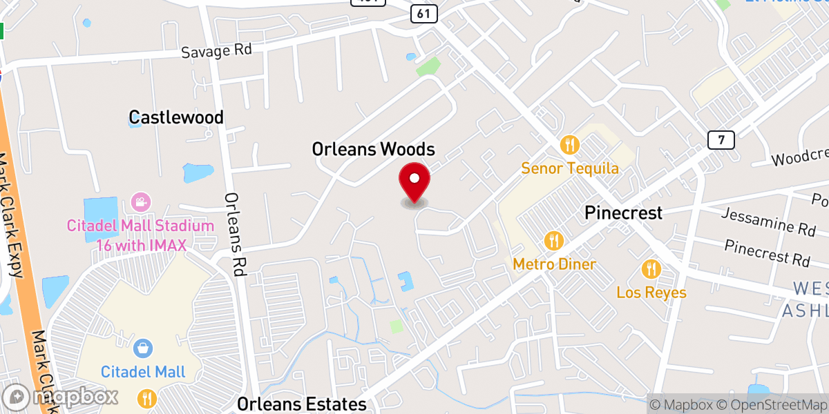Map showing location of Courageous Church Charleston