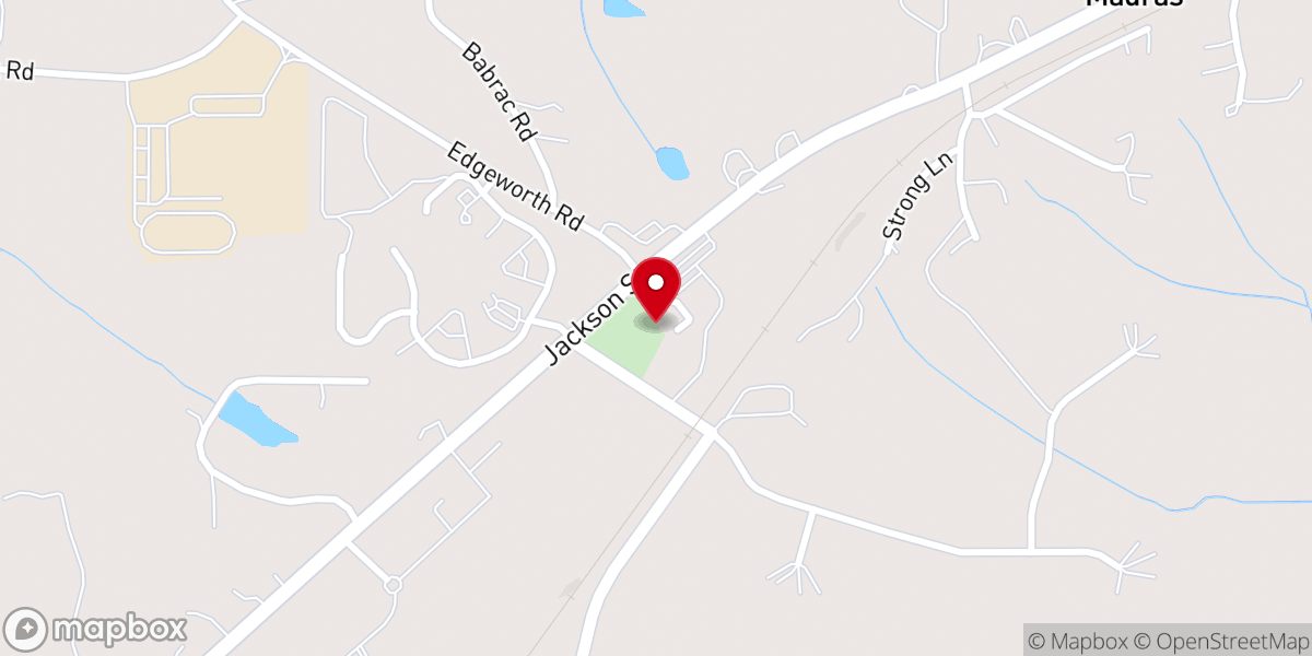 Map showing location of Christ Presbyterian Church
