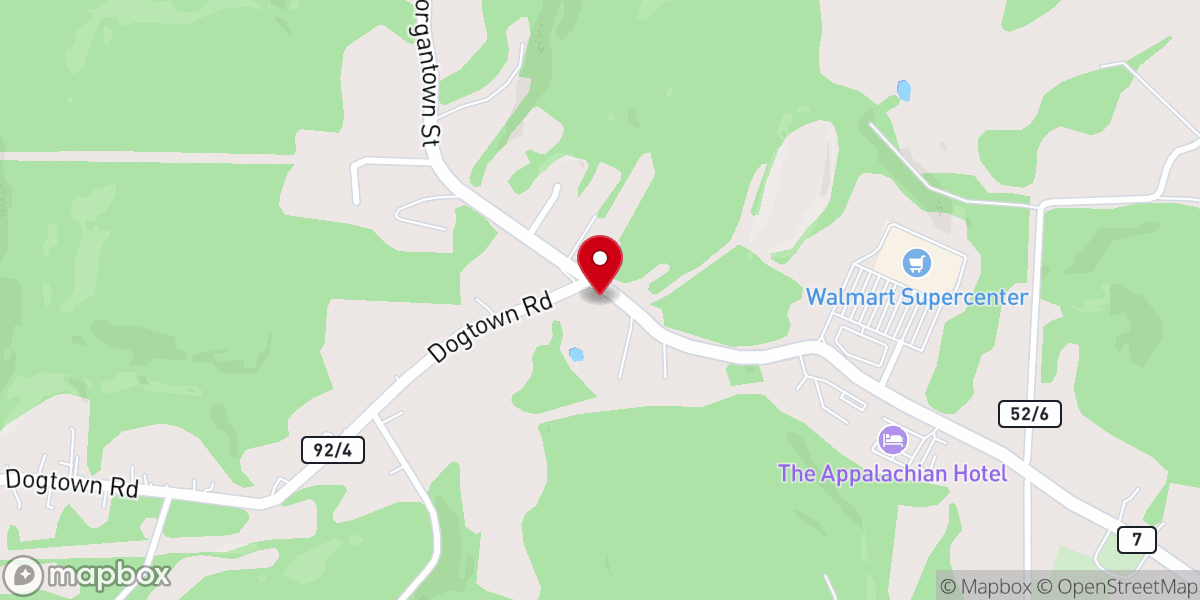Map showing location of Manown United Methodist Church