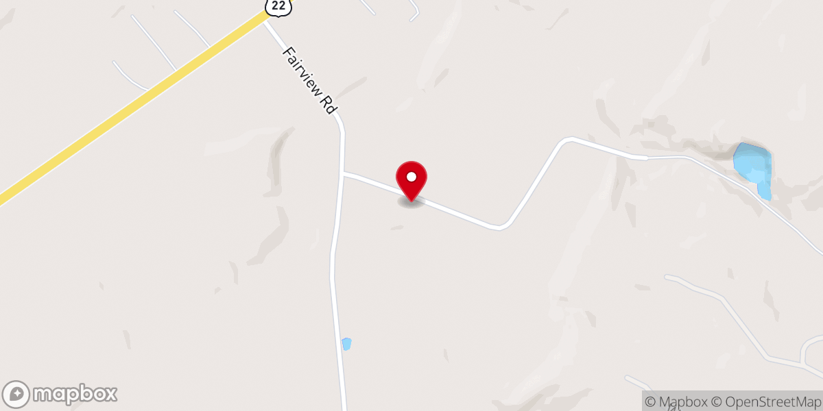 Map showing location of Wayne Church
