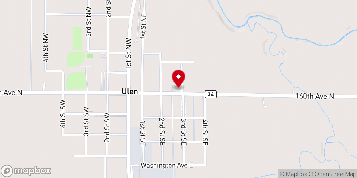 Map showing location of Bethlehem Lutheran Church