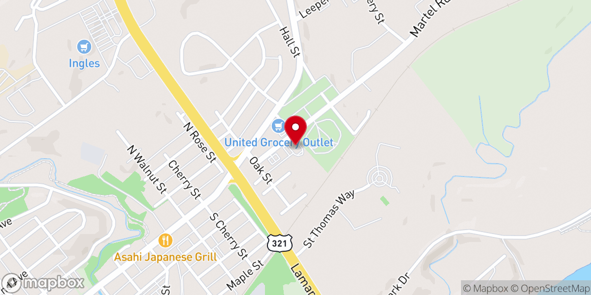Map showing location of Unitia Presbyterian Church