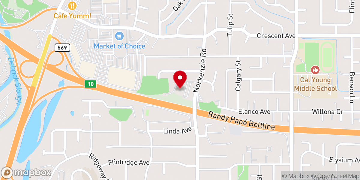 Map showing location of Eugene International Church of Christ