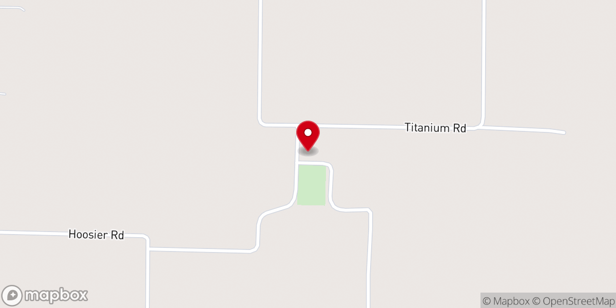 Map showing location of Hoosier Prairie Baptist Church
