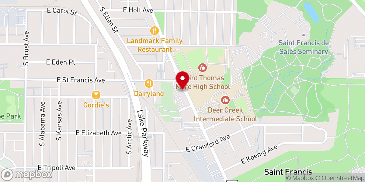 Map showing location of Sacred Heart of Jesus Catholic Church