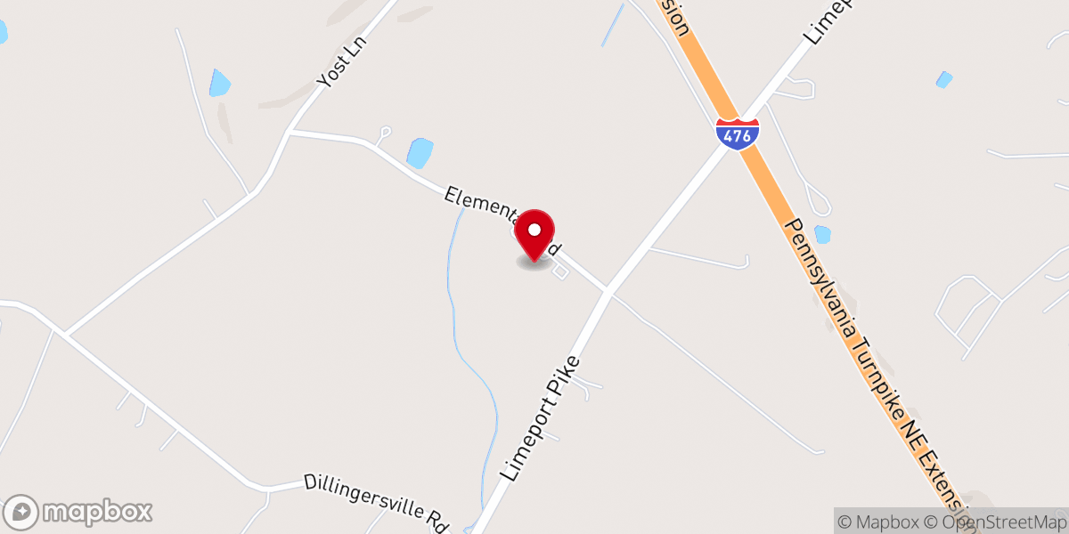 Map showing location of Community Baptist Church