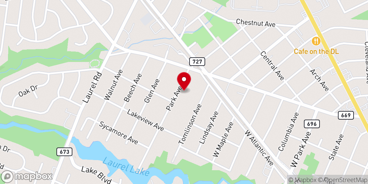 Map showing location of St. Paul's Presbyterian Church