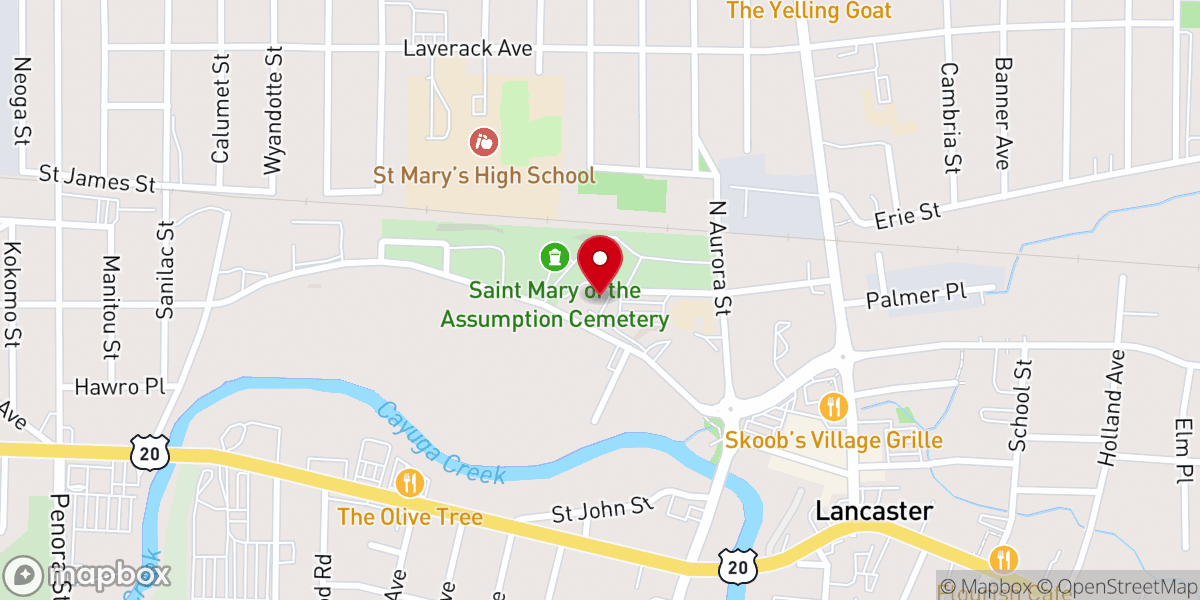 Map showing location of St Mary of the Assumption