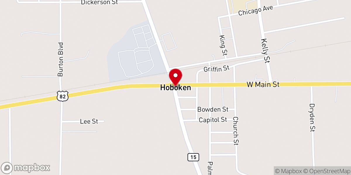 Map showing location of Hoboken