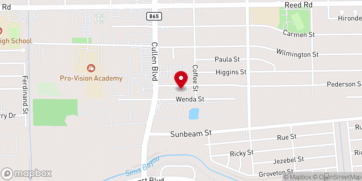 Map showing location of Mt Moriah Baptist Church