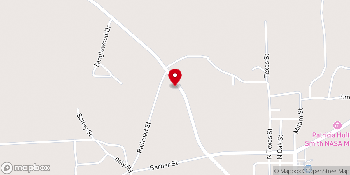 Map showing location of Salvation Army Hemphill Texas