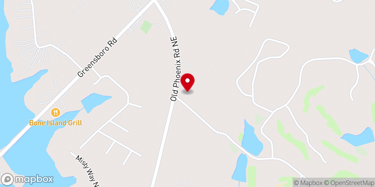 Map showing location of Harvest Baptist Church