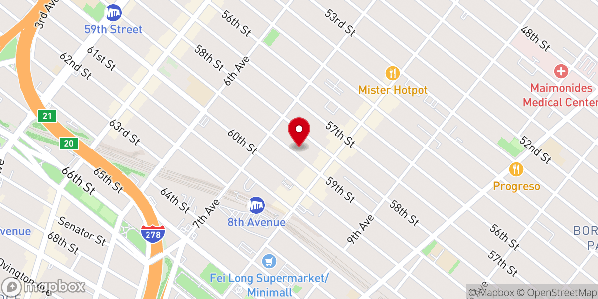 Map showing location of Christian Church Assembly of Brooklyn New York Inc