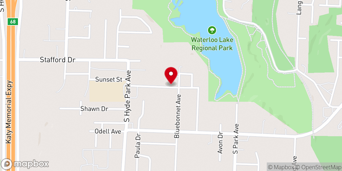 Map showing location of Hyde Park Baptist Church