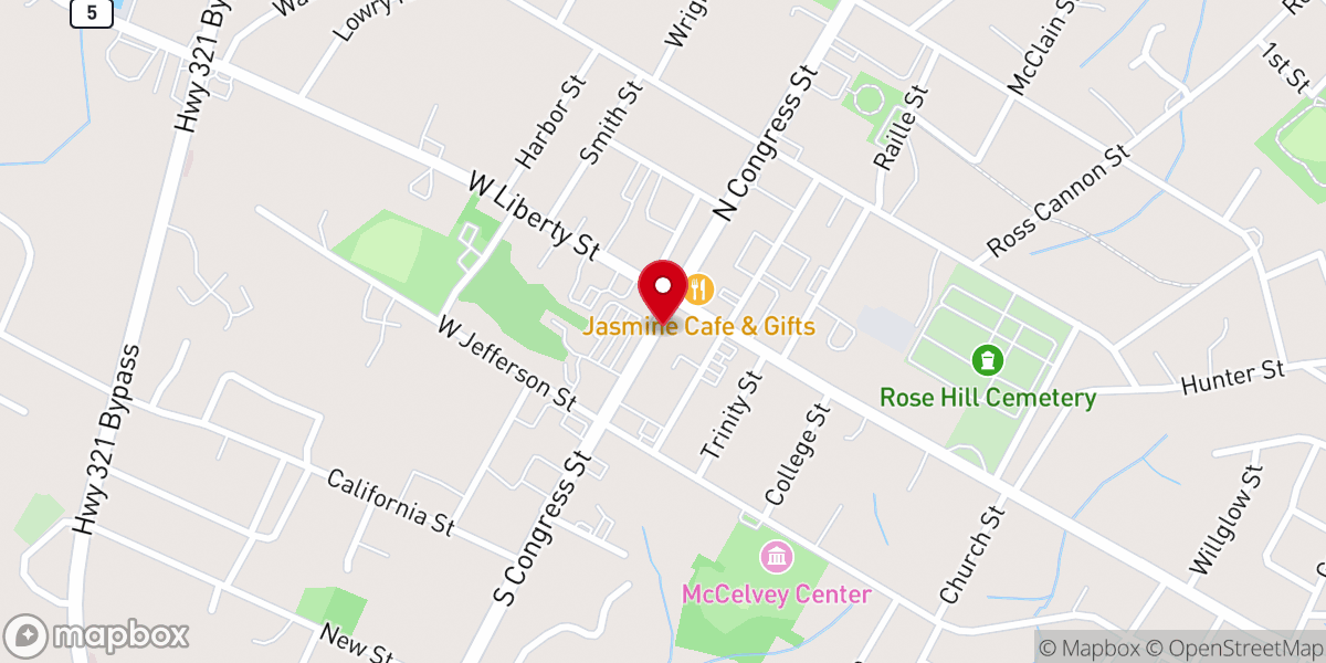 Map showing location of York Wedding Chapel