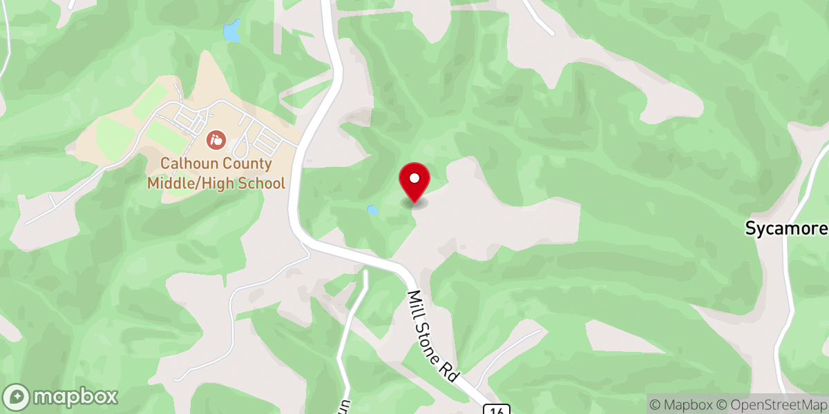 Map showing location of Sycamore Baptist Church