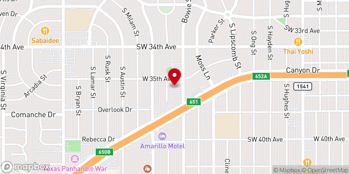 Map showing location of Beautiful Savior Lutheran Church