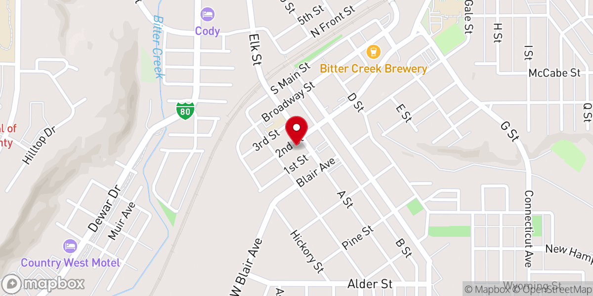 Map showing location of Rock Springs Seventh-day Adventist Church