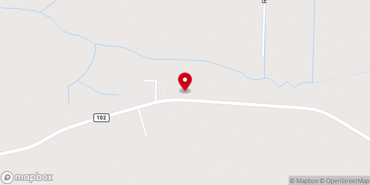 Map showing location of Gorham Swamp PFWB Church