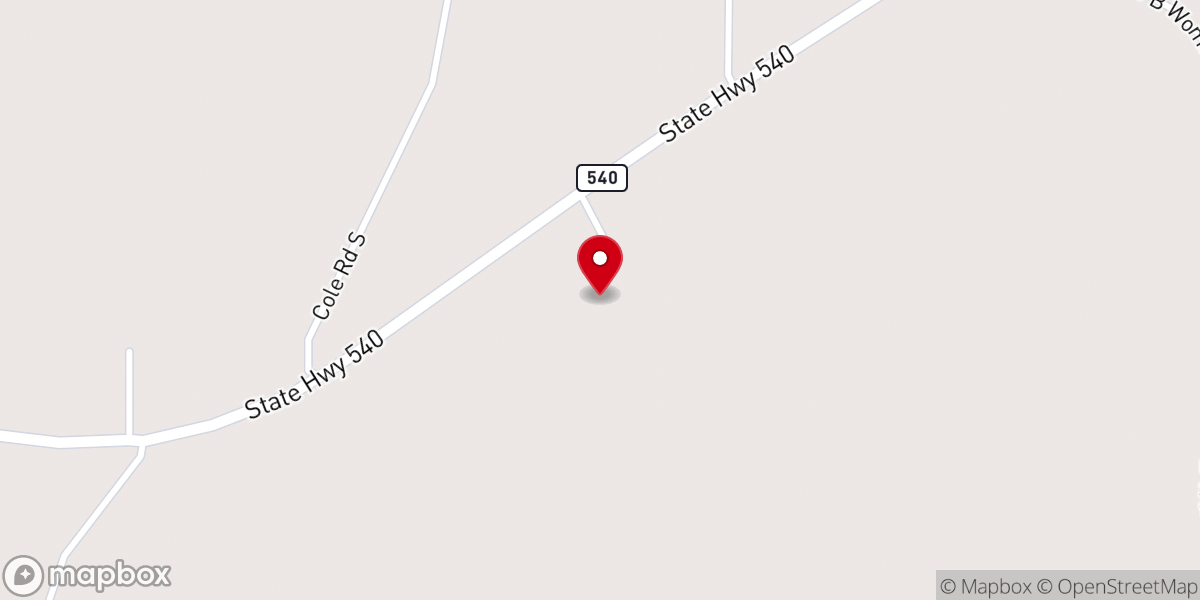 Map showing location of Kennedy Springs Baptist Church