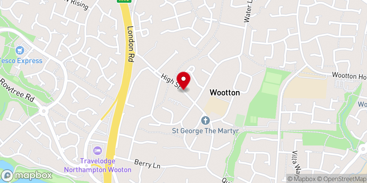 Map showing location of Wootton Trinity