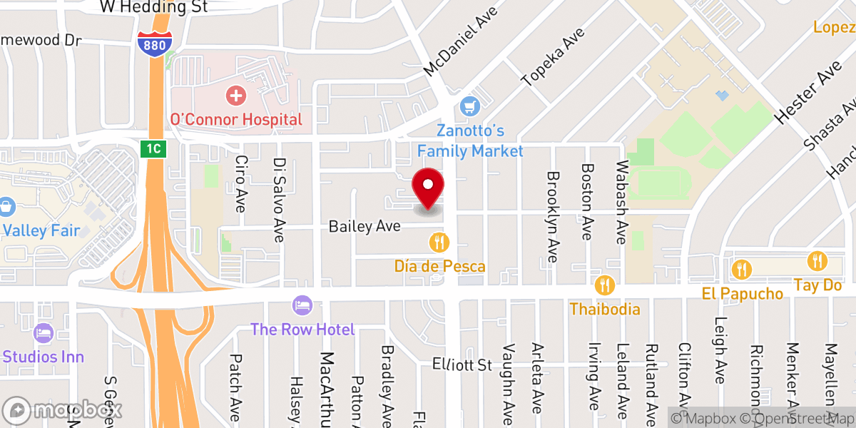 Map showing location of Apostolic Faith Assembly of God Church