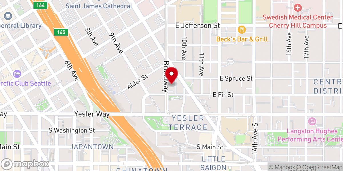 Map showing location of Japanese Baptist Church
