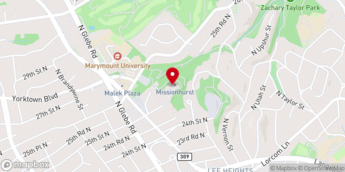 Map showing location of Missionhurst