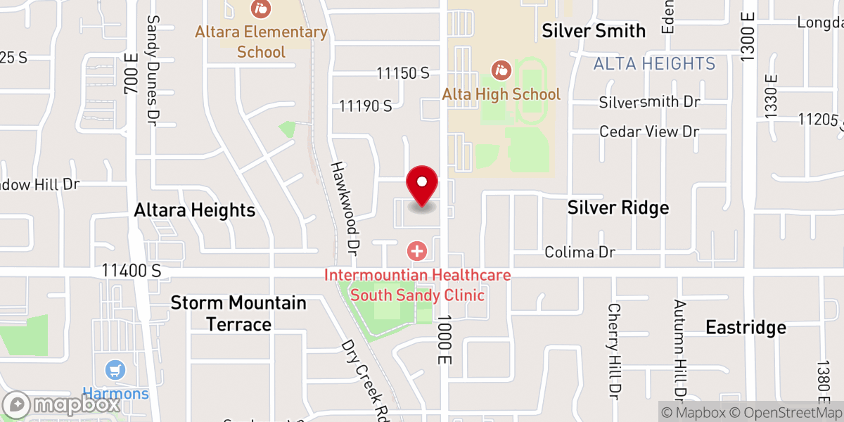 Map showing location of Draper YSA Stake Center