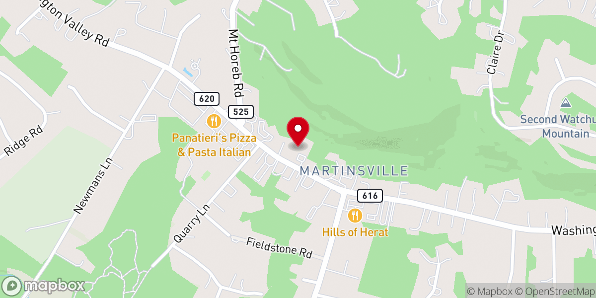 Map showing location of Martinsville United Methodist Church