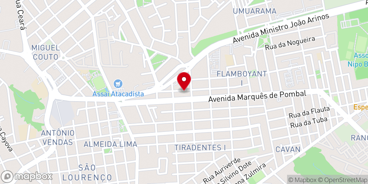 Map showing location of Assembléia De Deus CEADSETA
