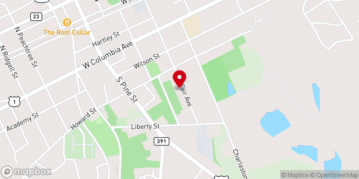 Map showing location of Church of God
