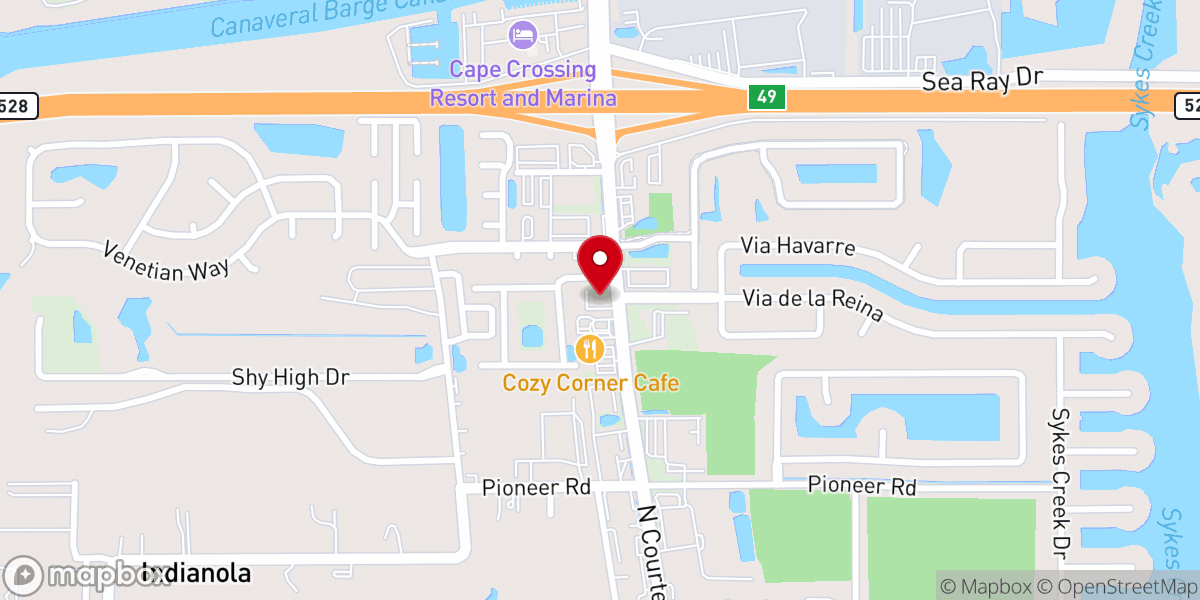 Map showing location of Church of Christ N Courtenay