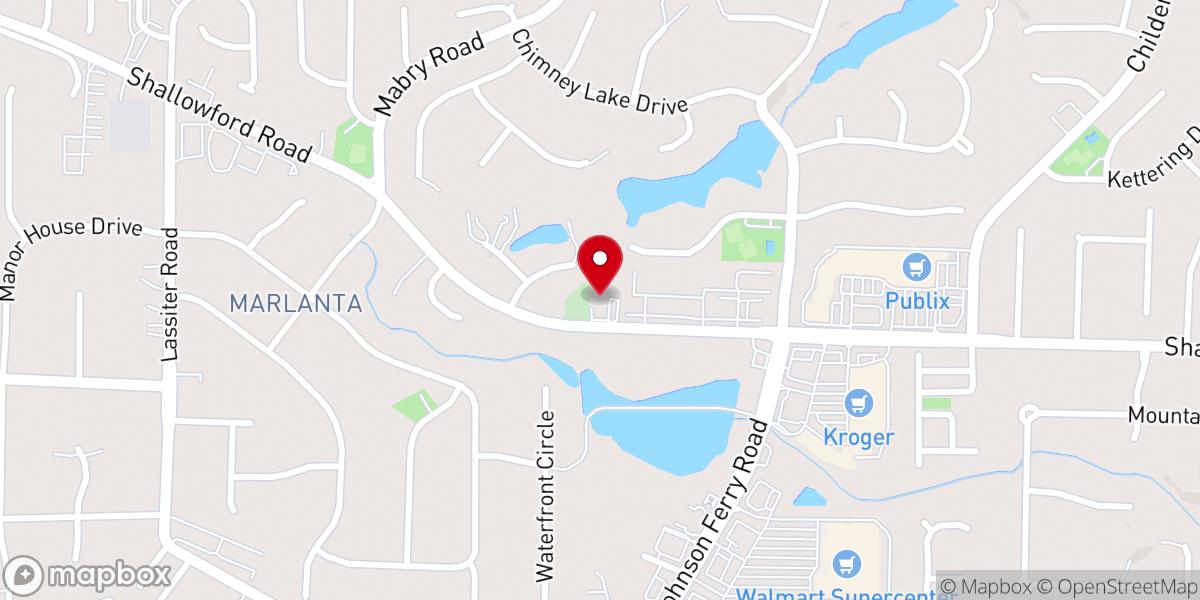 Map showing location of Harmony Grove Baptist Church