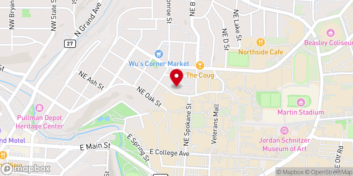 Map showing location of Chi Alpha Campus Ministries