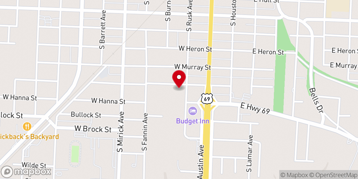 Map showing location of Calvary Baptist Church
