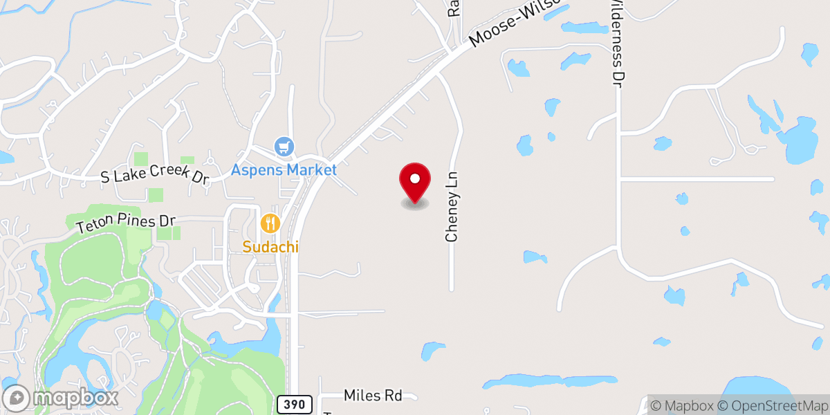 Map showing location of Jackson Hole Bible College