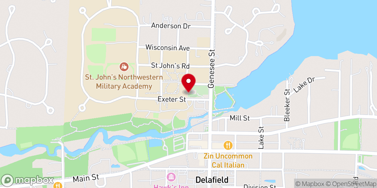 Map showing location of St John Chrysostom Episcopal Church